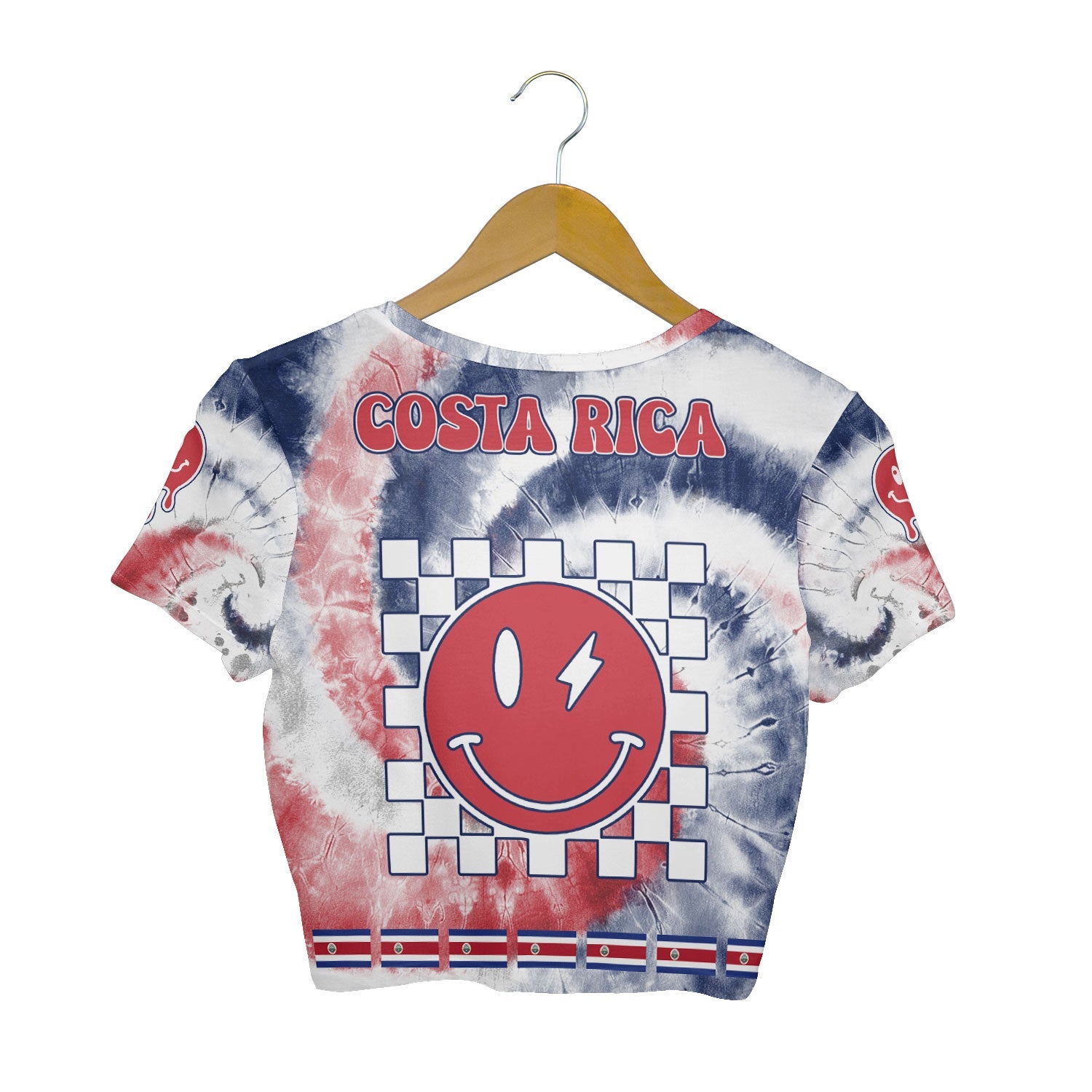 Costa Rica Croptop T Shirt Custom Tie Dye Style 2