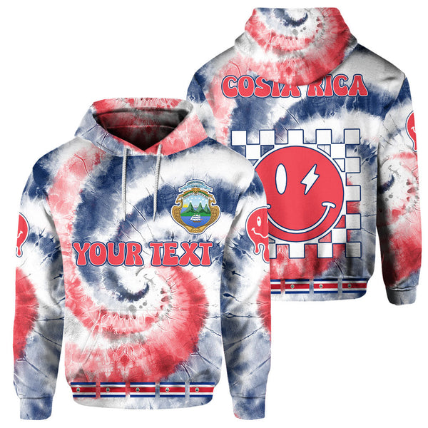 Costa Rica Hoodie Custom Tie Dye Style 1