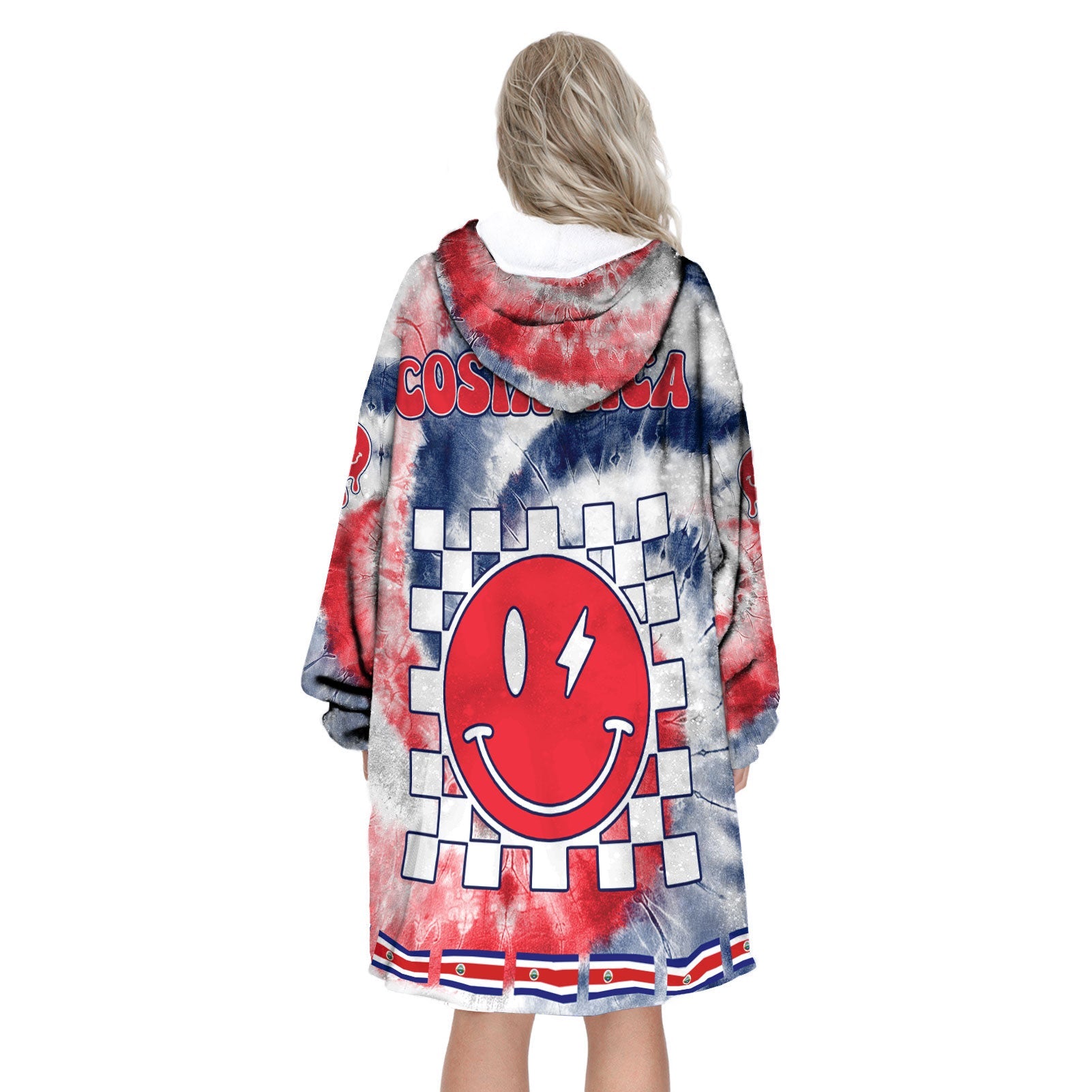 Costa Rica Hoodie Blanket Custom Tie Dye Style 3