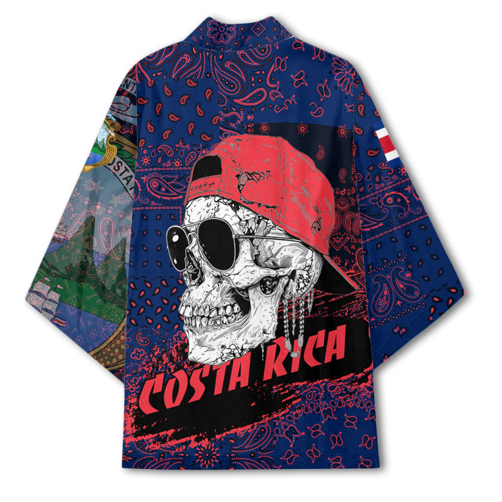 Costa Rica Kimono Paisley Flag And Skull Style 3