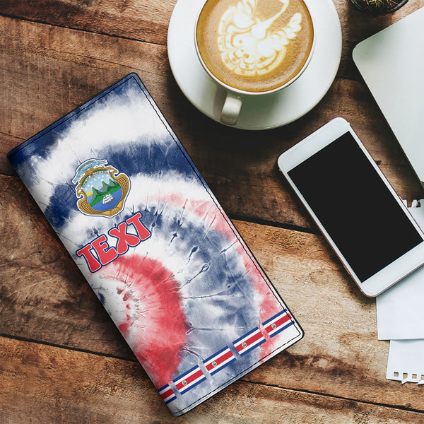 Costa Rica Leather Wallet Custom Tie Dye Style 1