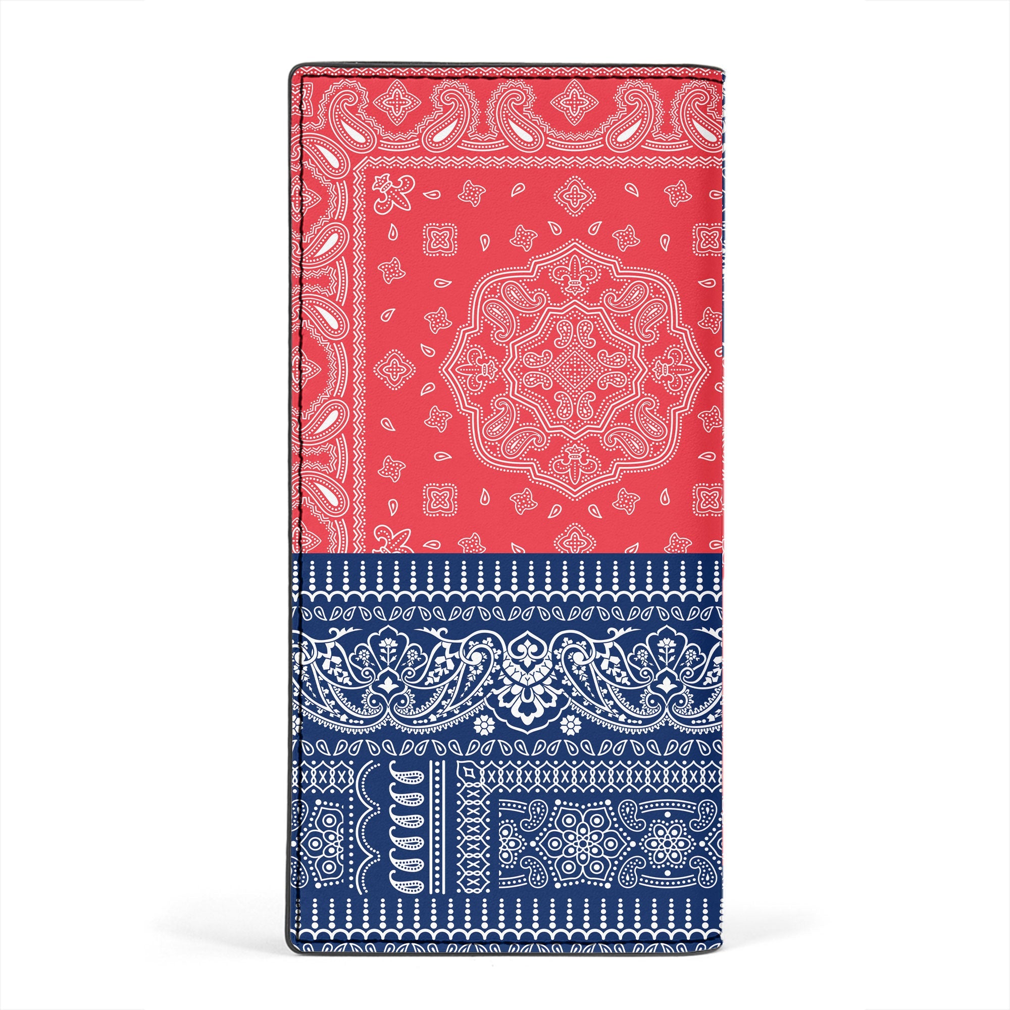 Costa Rica Leather Wallet Flag And Paisley Basic Style 2