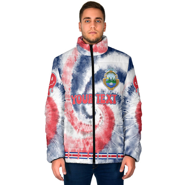 Costa Rica Men Padded Jacket Custom Tie Dye Style 1