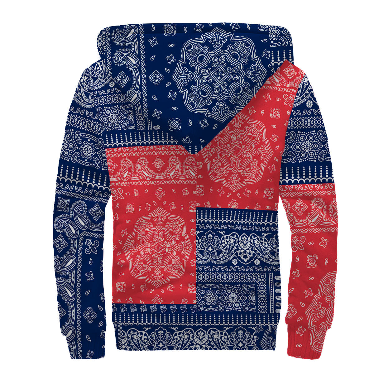 Costa Rica Sherpa Hoodie Flag And Paisley Basic Style 2