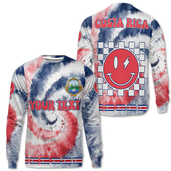 Costa Rica Sweatshirt Custom Tie Dye Style 1