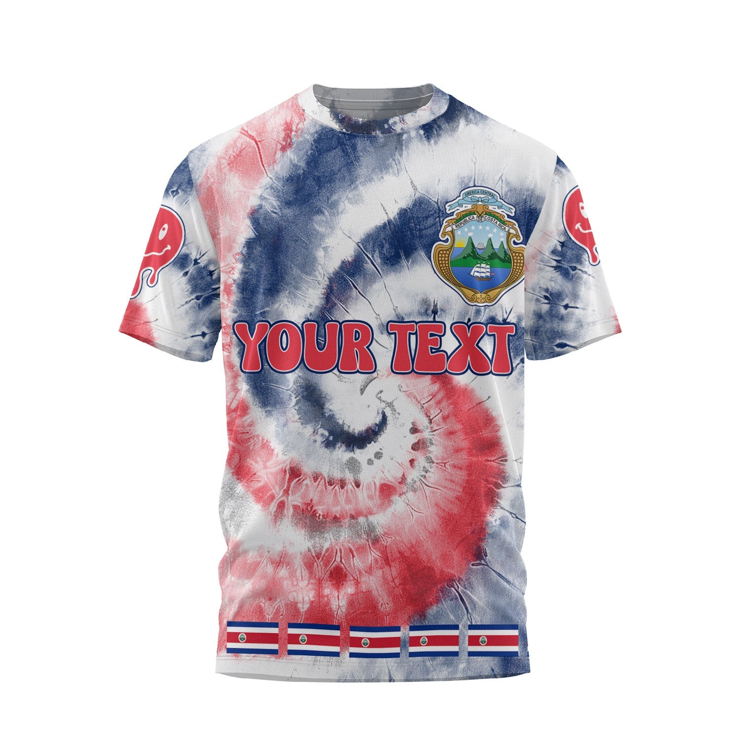 Costa Rica T Shirt Custom Tie Dye Style 1