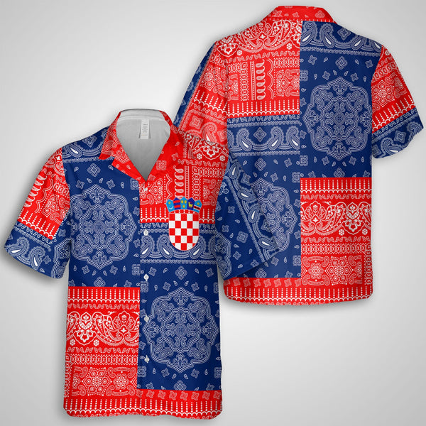 Croatia Hawaiian Shirt Flag And Paisley Basic Style 1