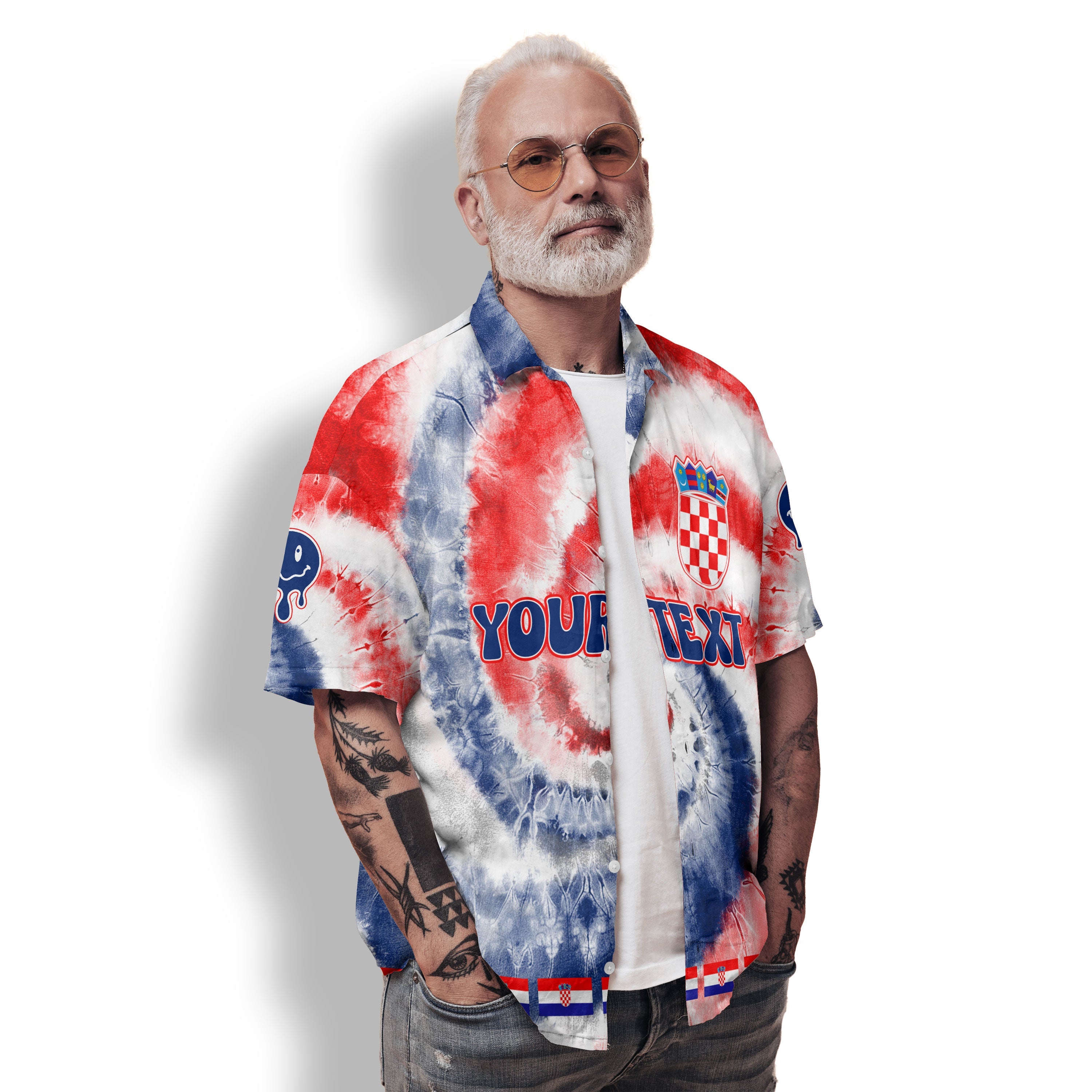 Croatia Hawaiian Shirt Custom Tie Dye Style 2