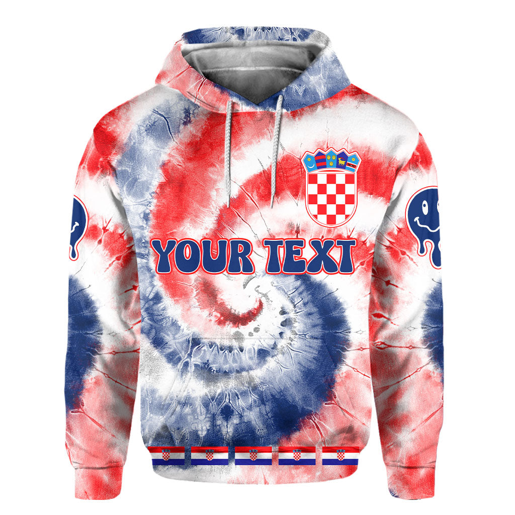 Croatia Hoodie Custom Tie Dye Style 2