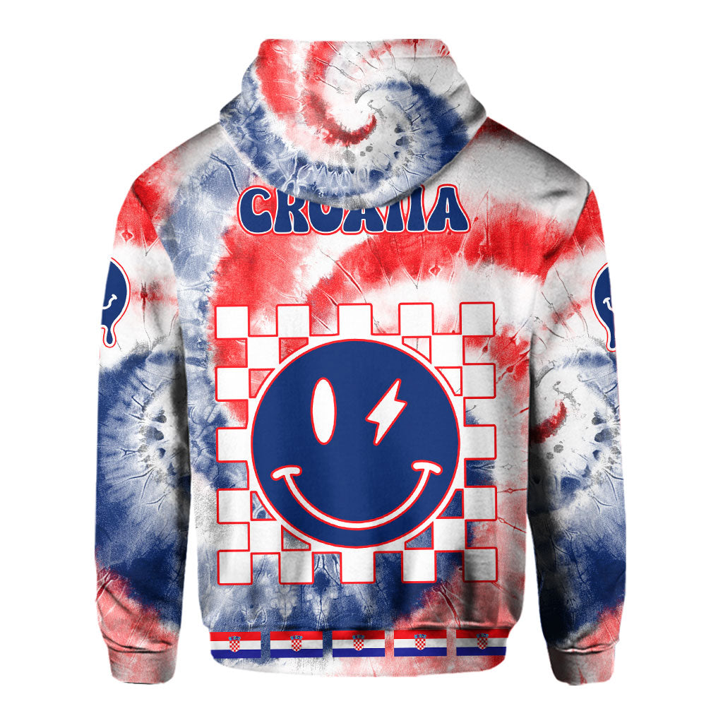 Croatia Hoodie Custom Tie Dye Style 3