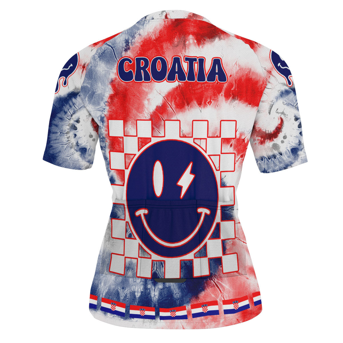 Croatia Men Cycling Jersey Custom Tie Dye Style 3