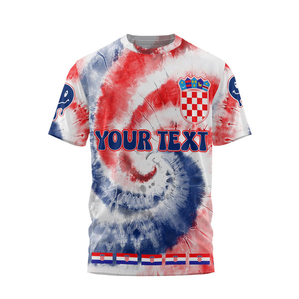 Croatia T Shirt Custom Tie Dye Style 1