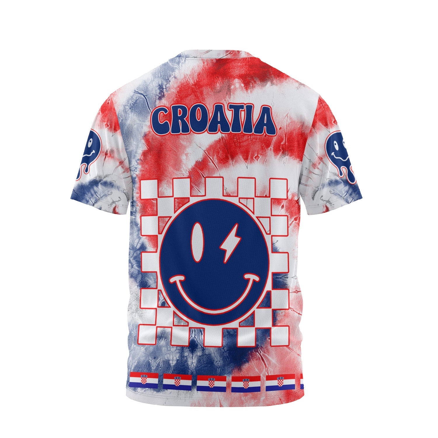 Croatia T Shirt Custom Tie Dye Style 2