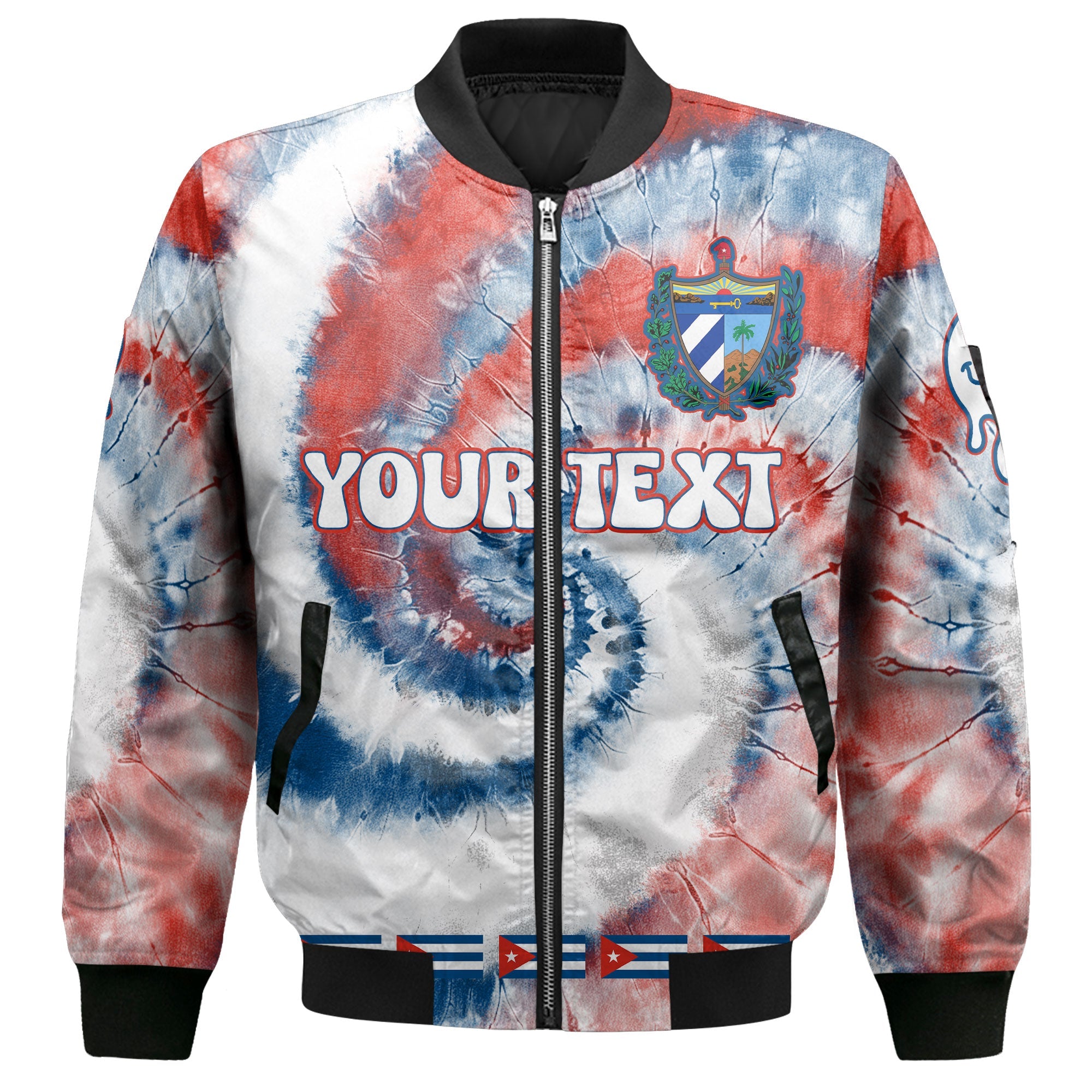 Cuba Bomber Jacket Custom Tie Dye Style 2