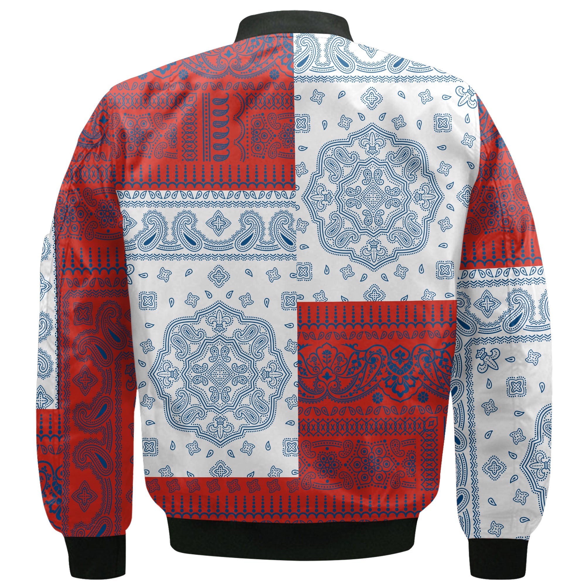 Cuba Bomber Jacket Flag And Paisley Basic Style 3