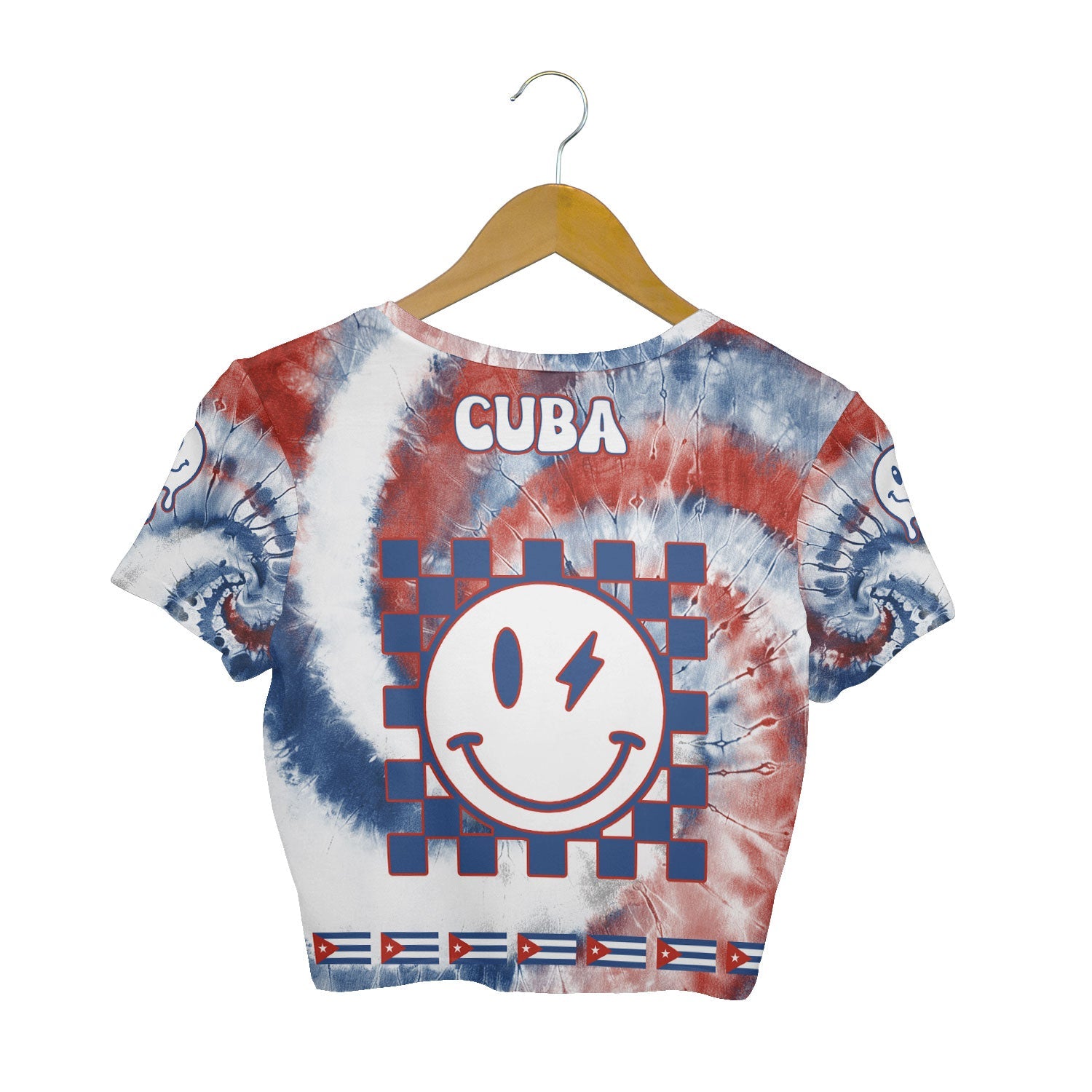 Cuba Croptop T Shirt Custom Tie Dye Style 2