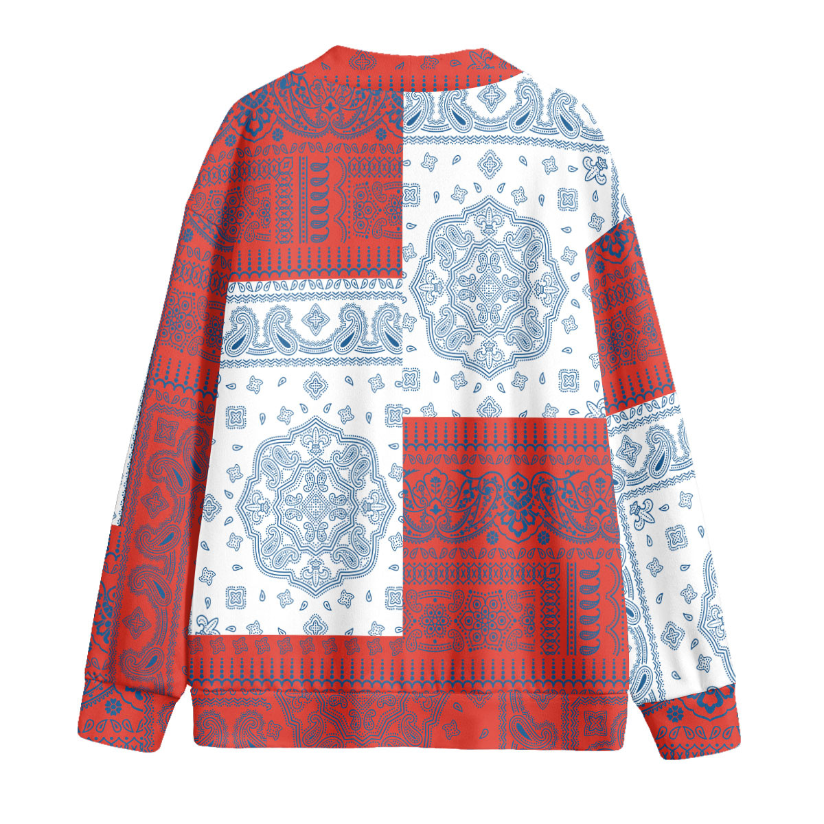 Cuba Fleece Cardigan Flag And Paisley Basic Style 2