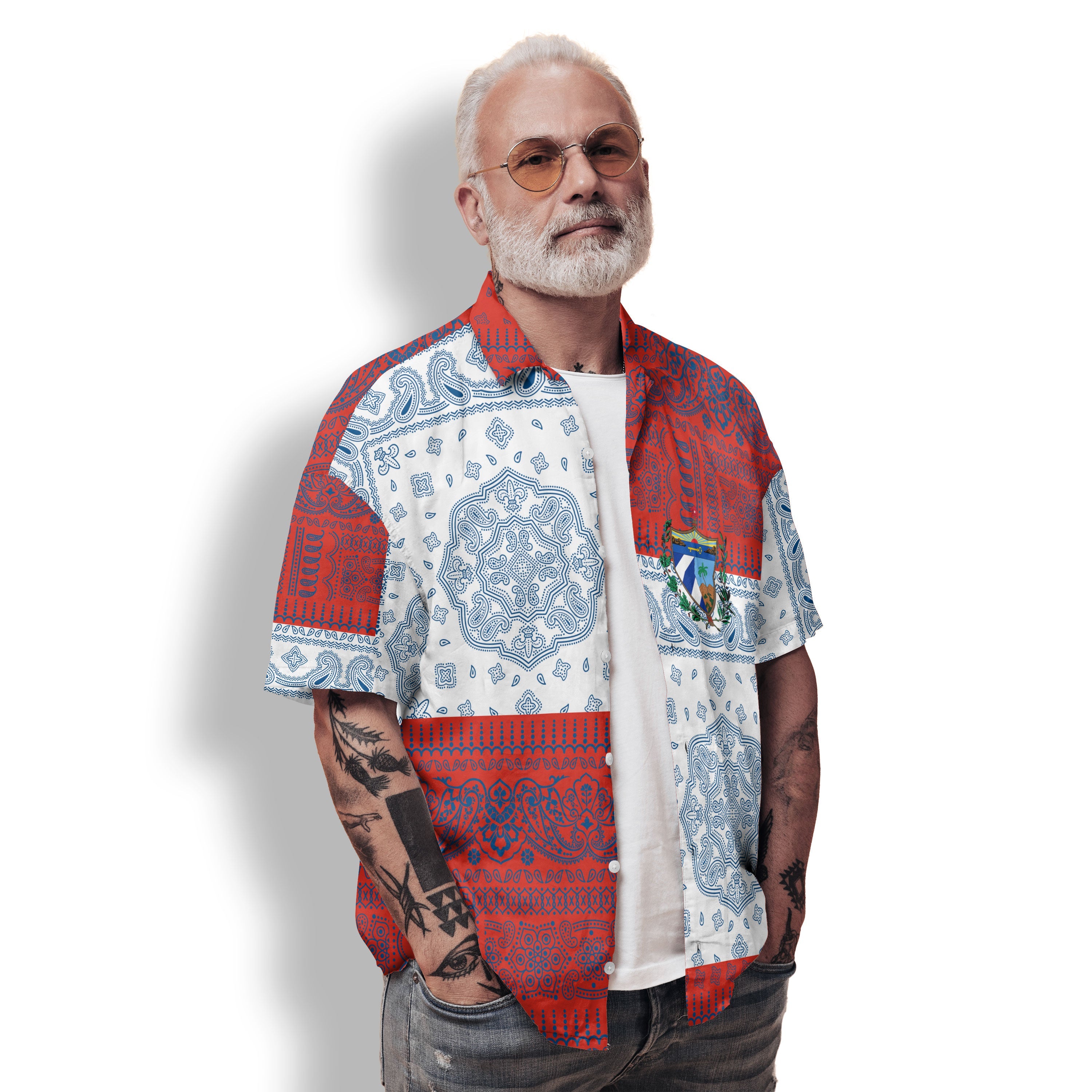 Cuba Hawaiian Shirt Flag And Paisley Basic Style 2