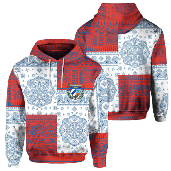 Cuba Hoodie Flag And Paisley Basic Style 1