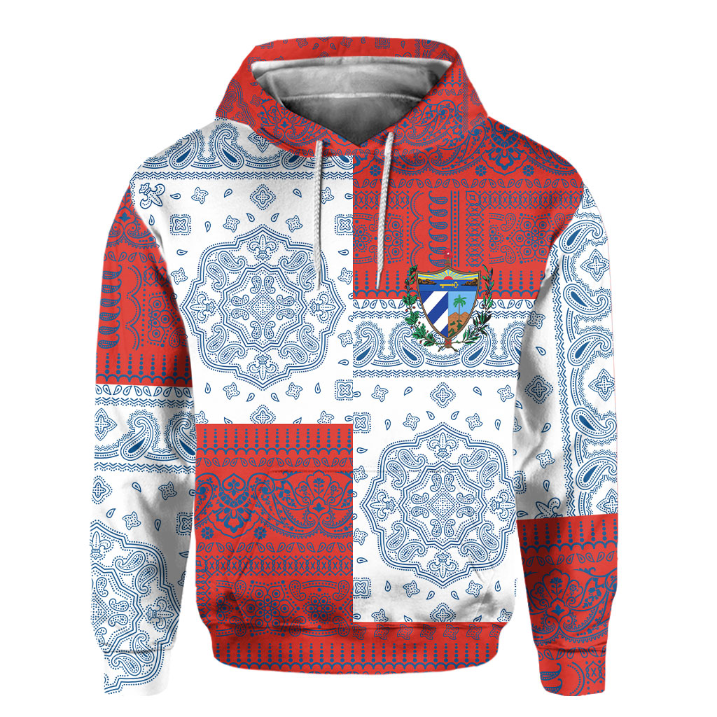 Cuba Hoodie Flag And Paisley Basic Style 2