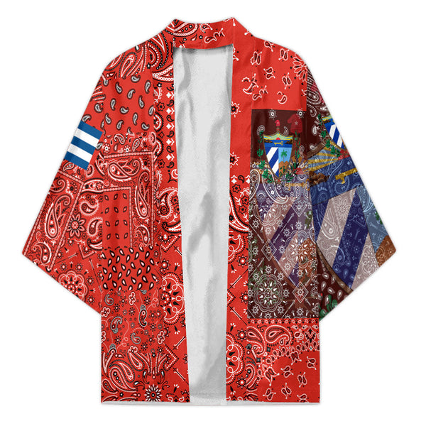 Cuba Kimono Paisley Flag And Skull Style 1