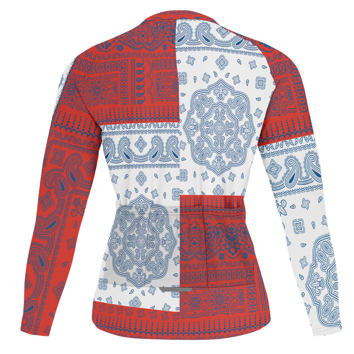 Cuba Raglan Men Cycling Jersey Long Sleeve Flag And Paisley Basic Style 2