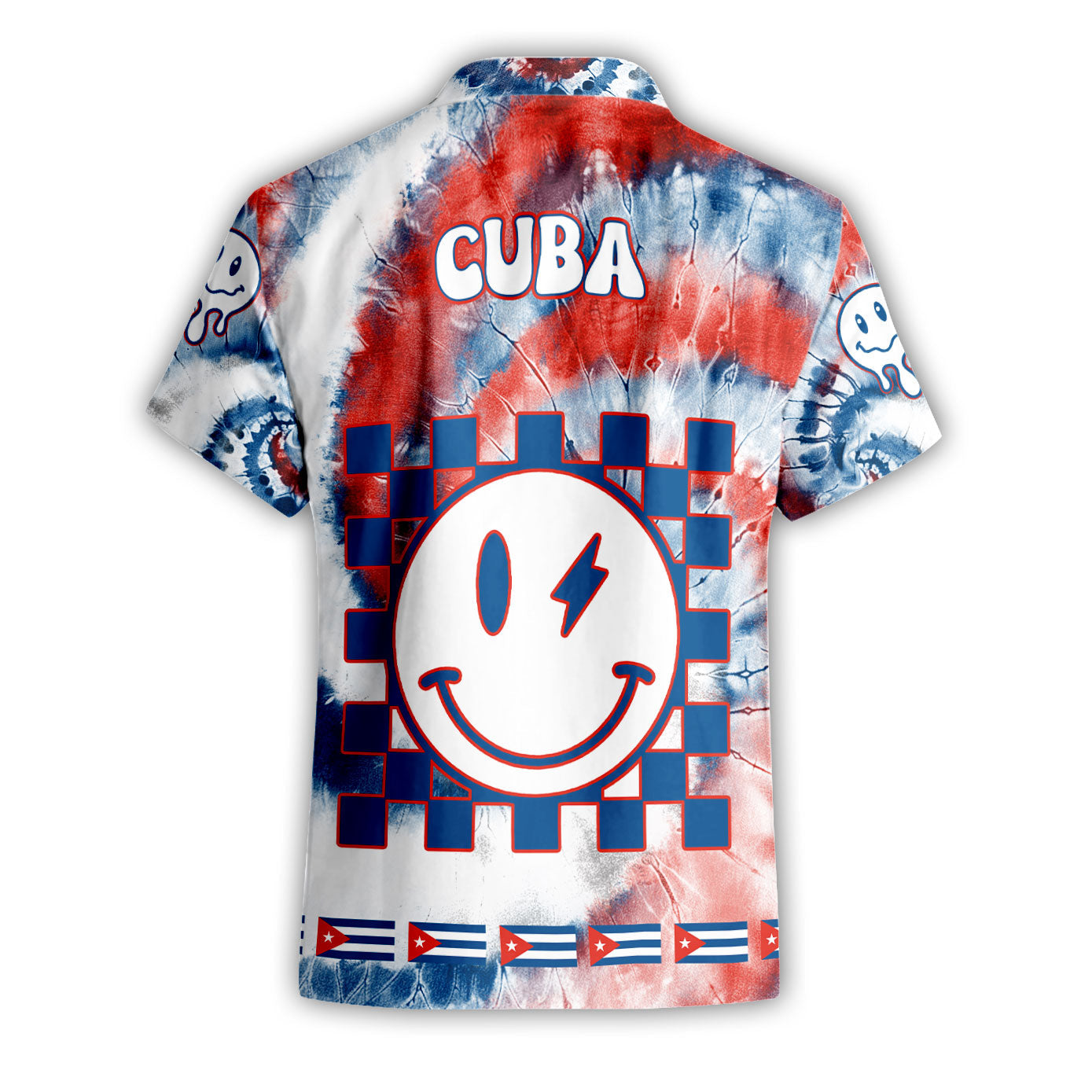 Cuba Short Sleeve Shirt Custom Tie Dye Style 2