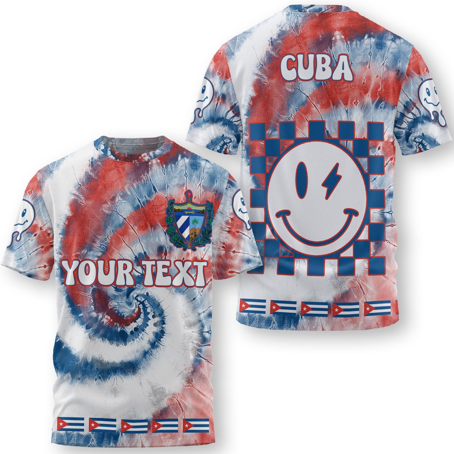 Cuba T Shirt Custom Tie Dye Style 3