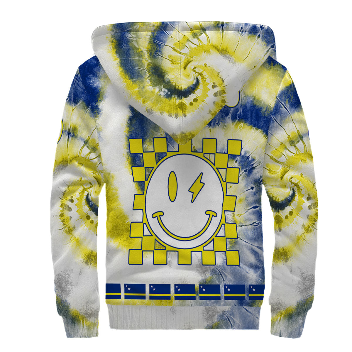 Curacao Sherpa Hoodie Custom Tie Dye Style 2