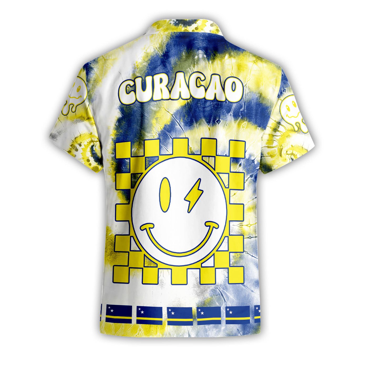 Curacao Short Sleeve Shirt Custom Tie Dye Style 2