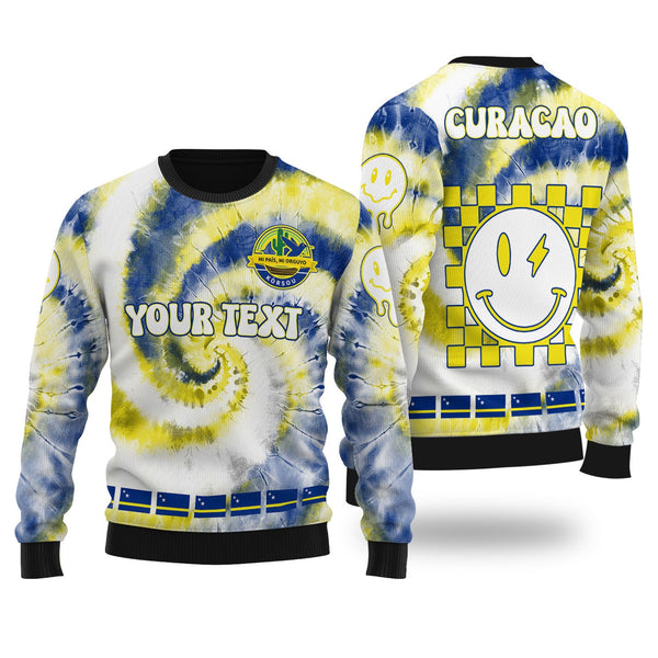 Curacao Ugly Sweater Custom Tie Dye Style 1