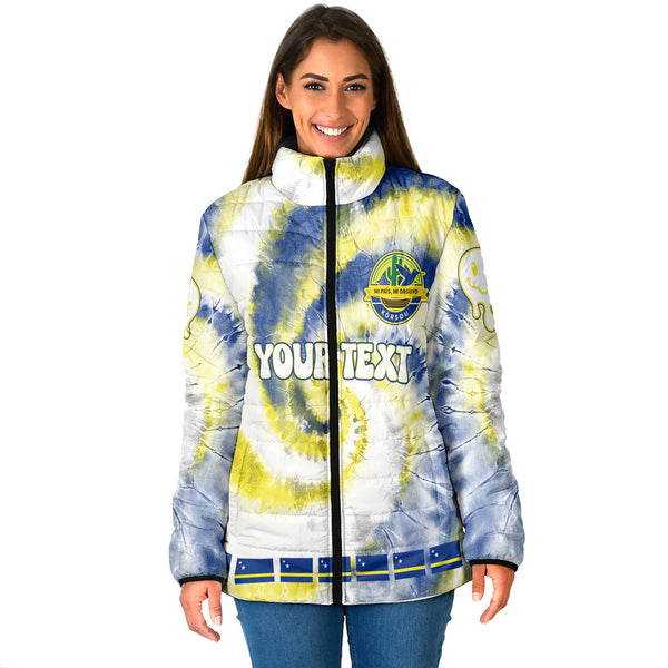 Curacao Women Padded Jacket Custom Tie Dye Style 1