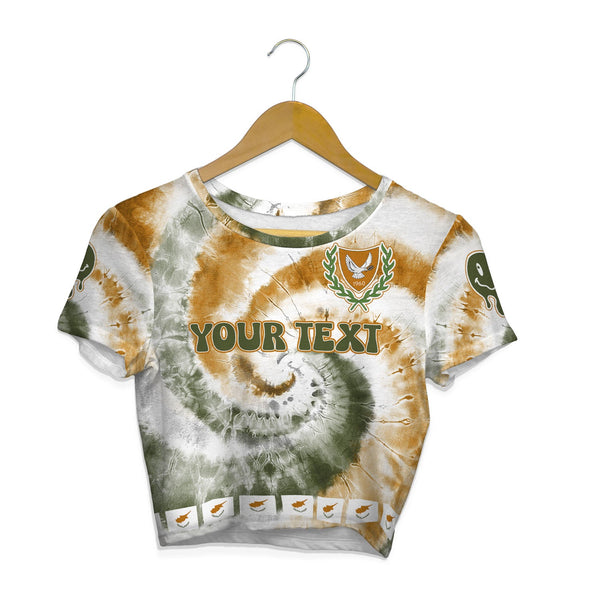 Cyprus Croptop T Shirt Custom Tie Dye Style 1