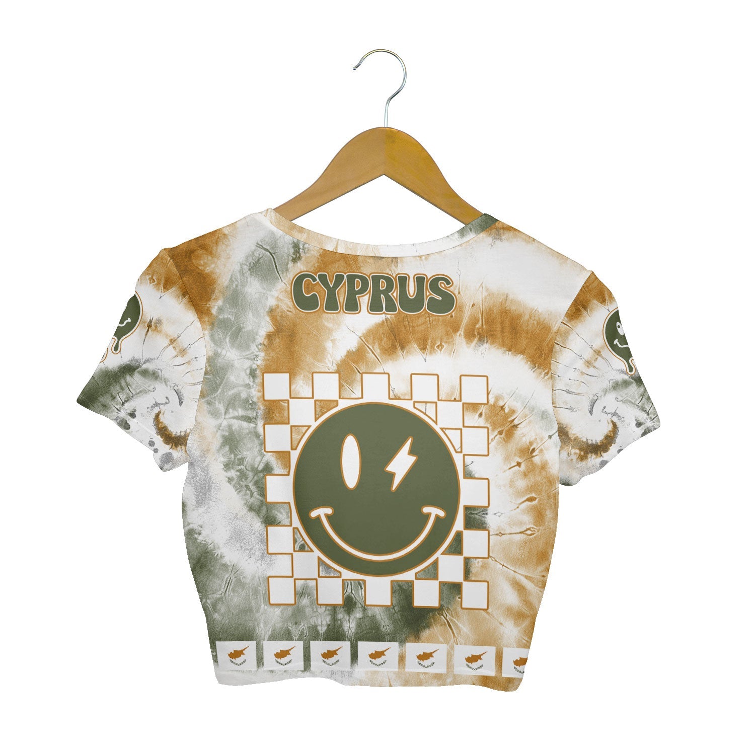 Cyprus Croptop T Shirt Custom Tie Dye Style 2