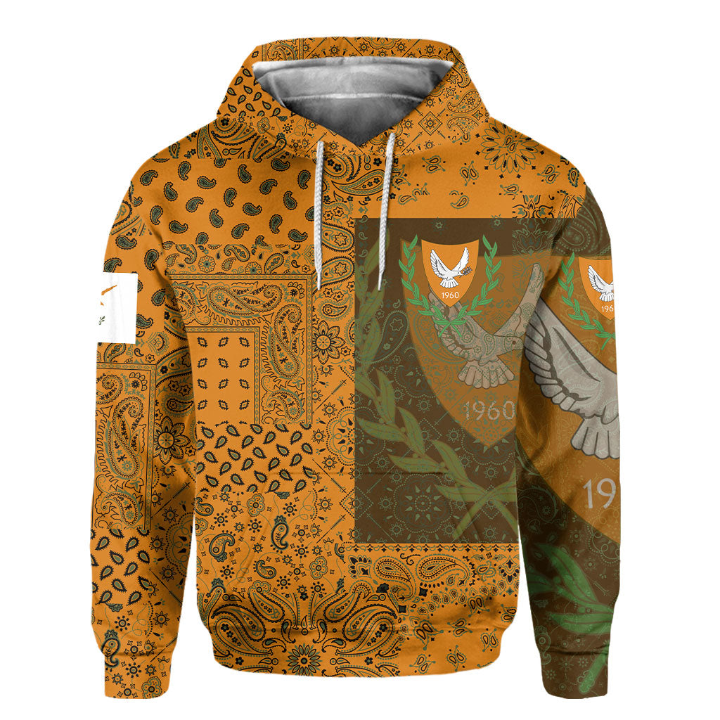 Cyprus Hoodie Paisley Flag And Skull Style 2