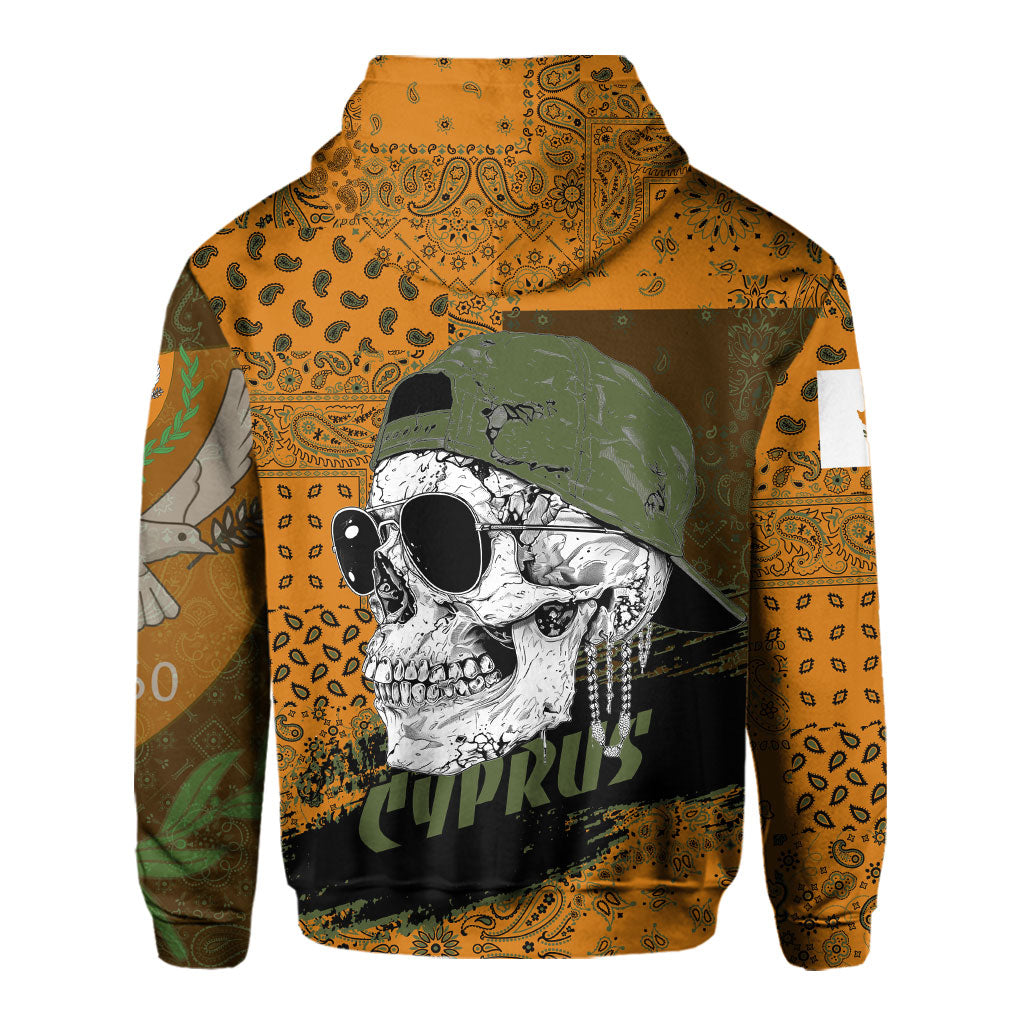 Cyprus Hoodie Paisley Flag And Skull Style 3