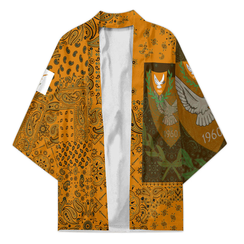 Cyprus Kimono Paisley Flag And Skull Style 1