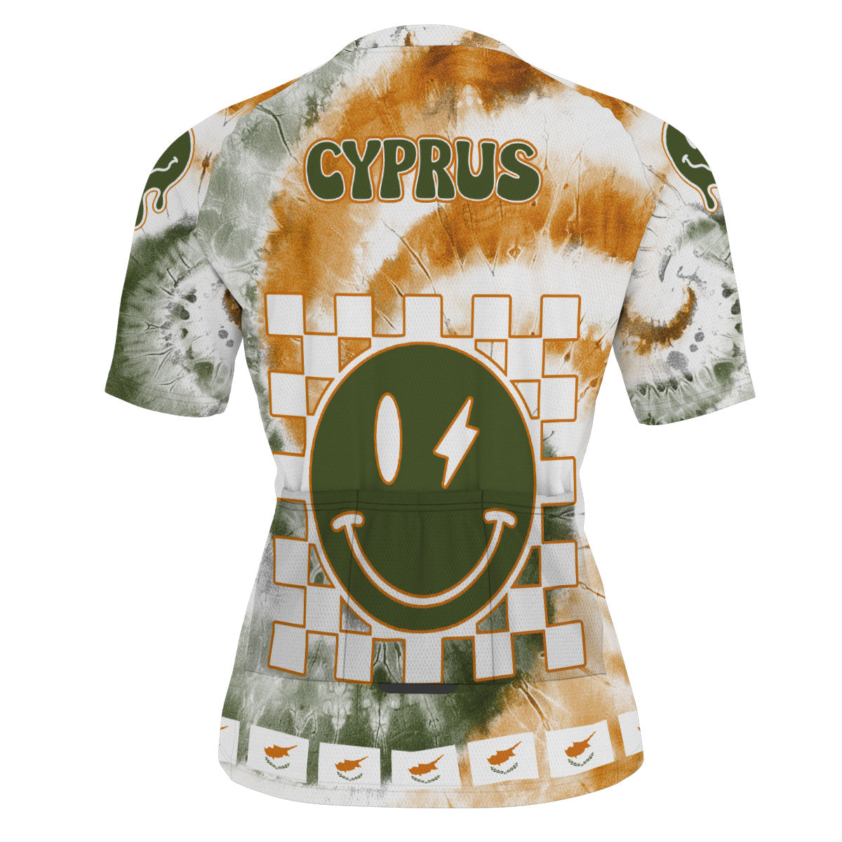 Cyprus Men Cycling Jersey Custom Tie Dye Style 3