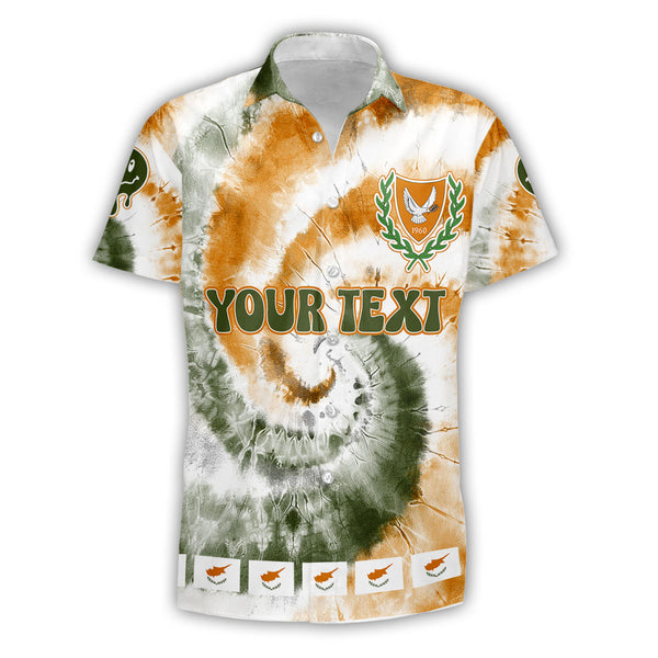 Cyprus Short Sleeve Shirt Custom Tie Dye Style 1