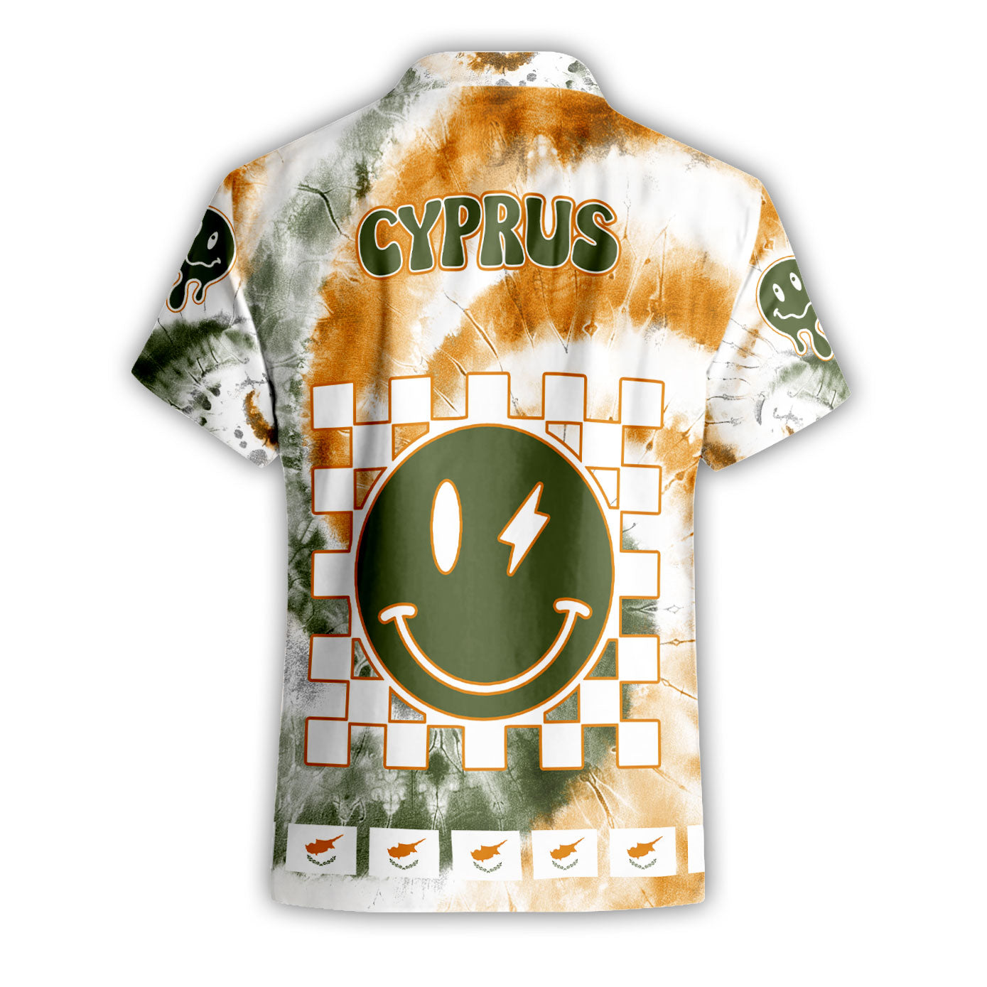 Cyprus Short Sleeve Shirt Custom Tie Dye Style 2