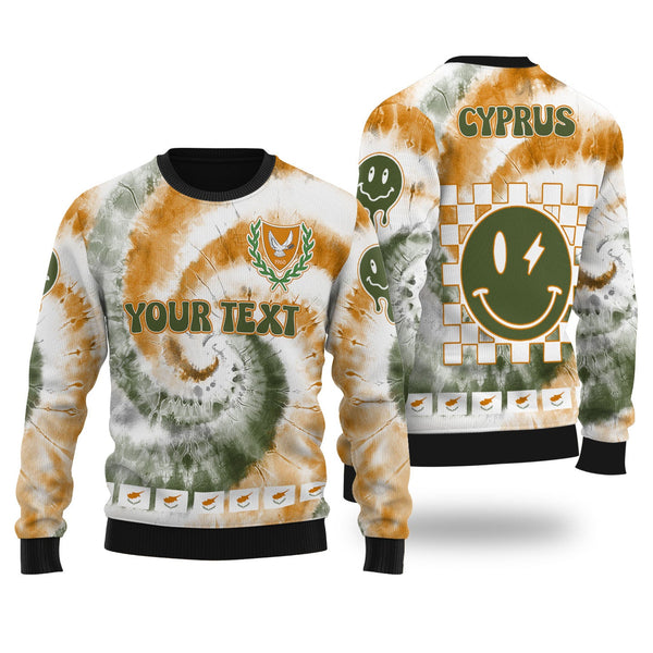 Cyprus Ugly Sweater Custom Tie Dye Style 1