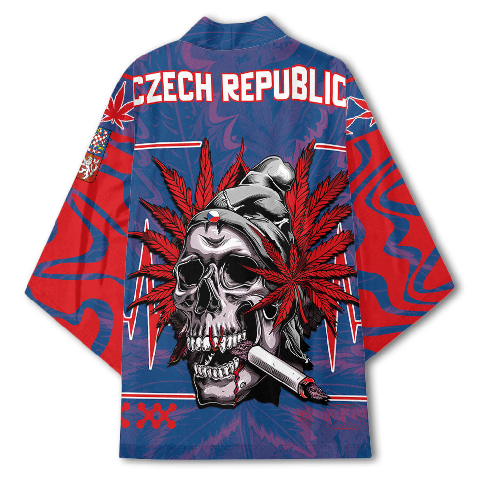 Czech Republic Kimono Flag & Coat Of Arms Marijuanas Style