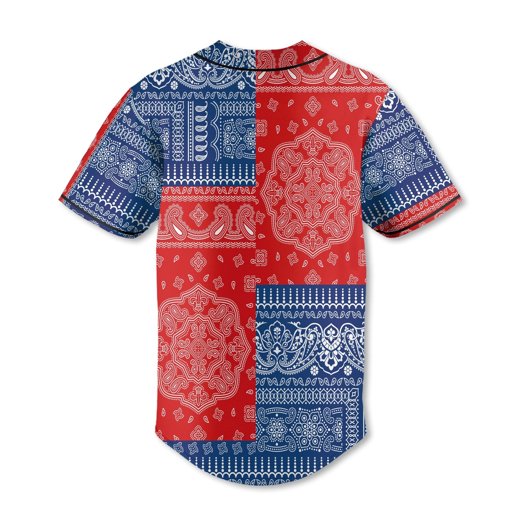 Czech Republic Baseball Jersey Flag And Paisley Basic Style 3