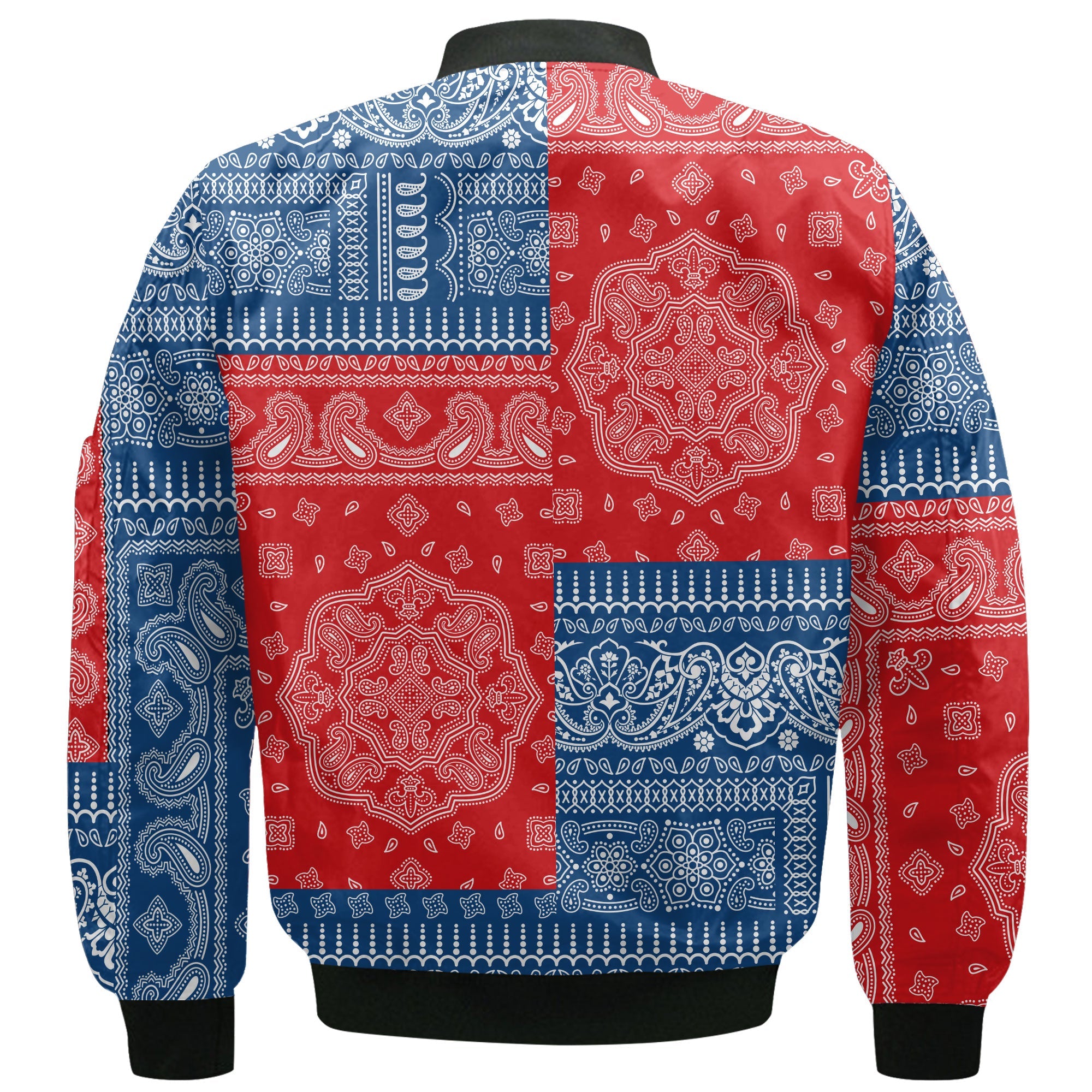 Czech Republic Bomber Jacket Flag And Paisley Basic Style 3