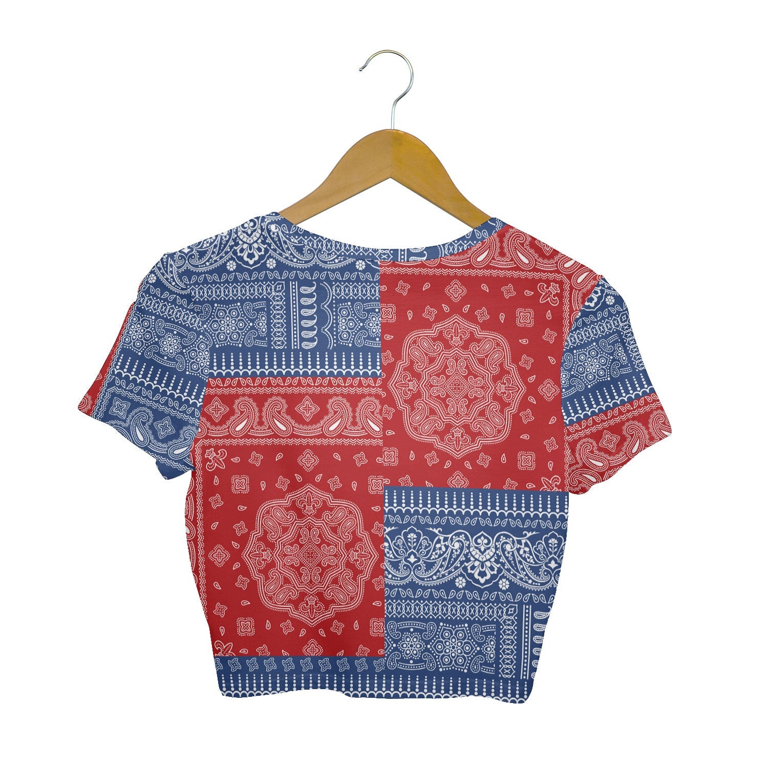 Czech Republic Croptop T Shirt Flag And Paisley Basic Style 2