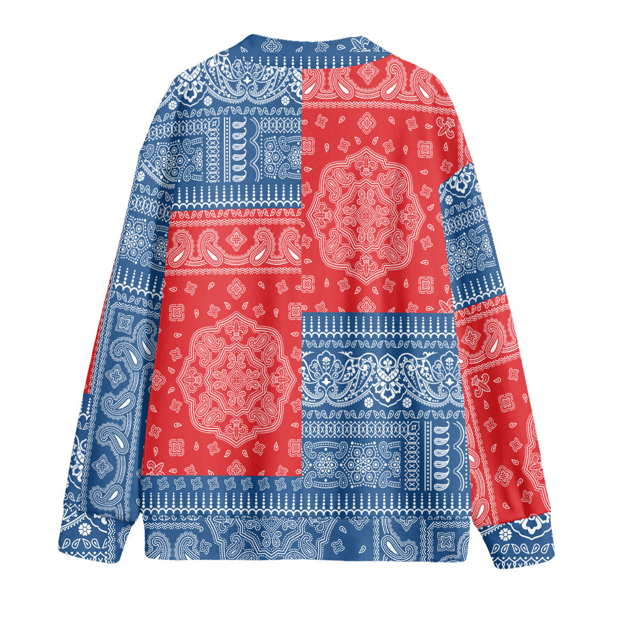 Czech Republic Fleece Cardigan Flag And Paisley Basic Style 2