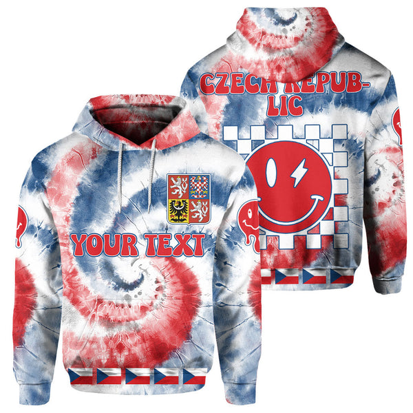 Czech Republic Hoodie Custom Tie Dye Style 1