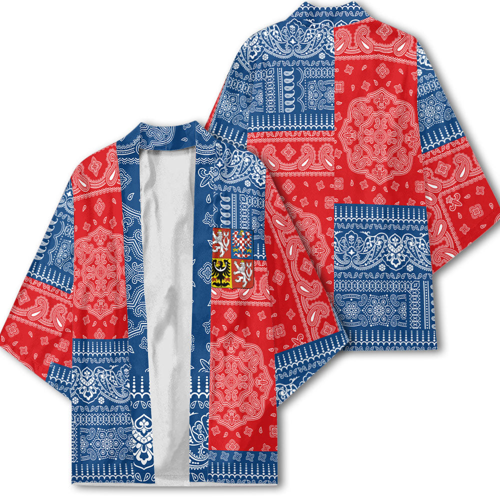 Czech Republic Kimono Flag And Paisley Basic Style 1