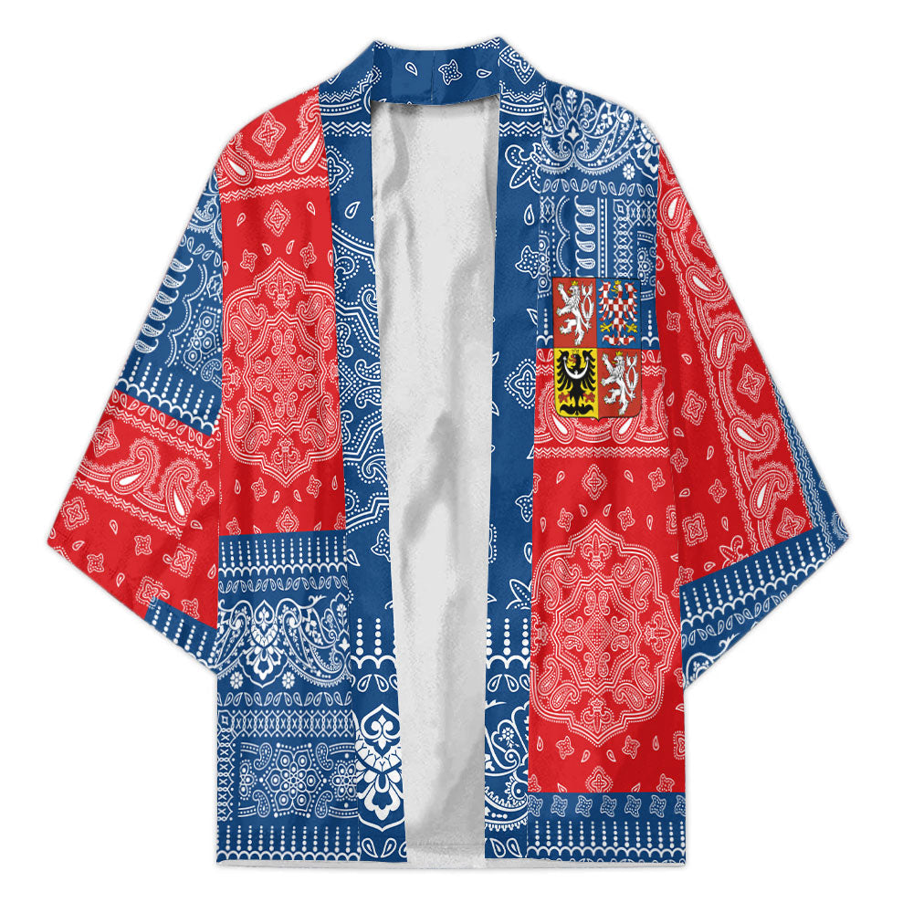 Czech Republic Kimono Flag And Paisley Basic Style 2