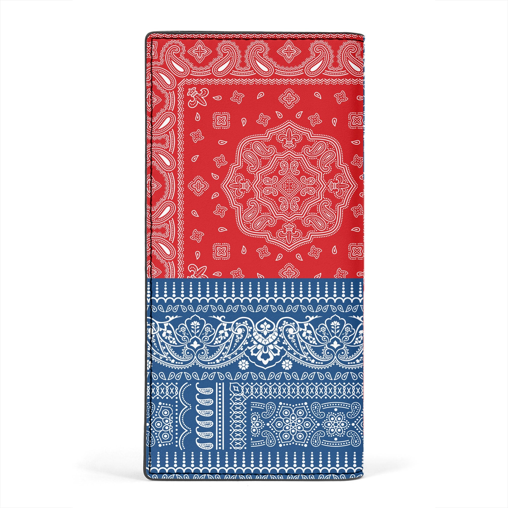 Czech Republic Leather Wallet Flag And Paisley Basic Style 2